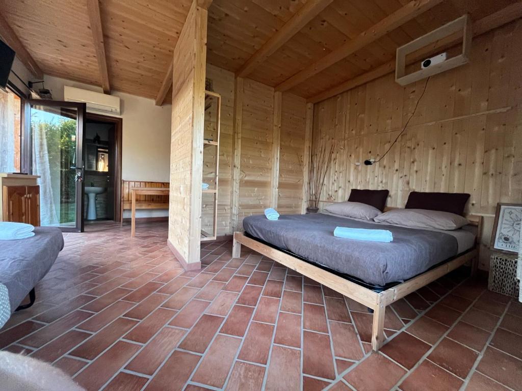 Postel nebo postele na pokoji v ubytování Myosotyss apartment
