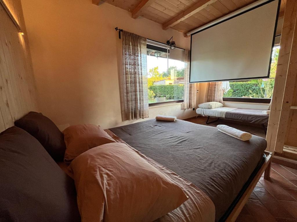 Postel nebo postele na pokoji v ubytování Myosotyss apartment