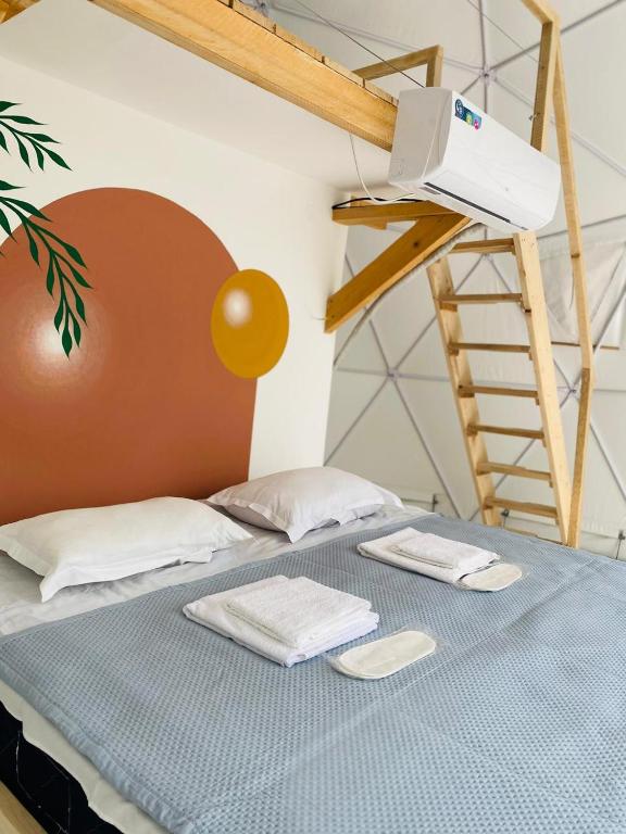 Postel nebo postele na pokoji v ubytování Wine Space