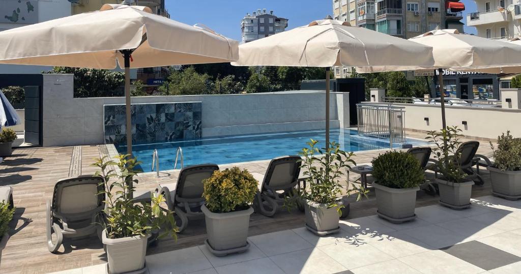 Bazén v ubytování Blue Garden Hotel nebo v jeho okolí