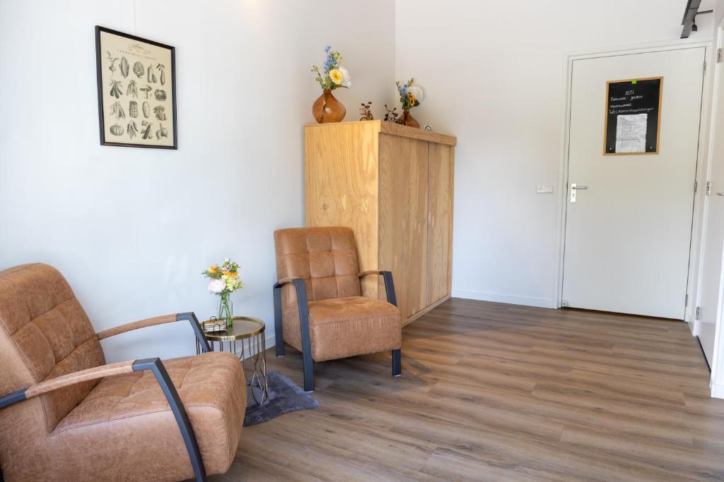 Posezení v ubytování B&B Hoeve de Veldmaat