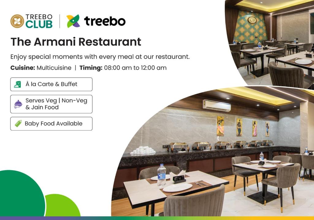 Restaurace v ubytování Treebo The Armani Near IGI Airport