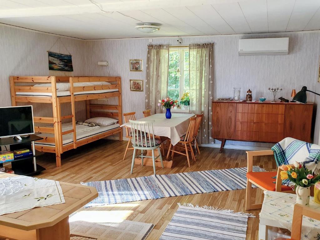 Postel nebo postele na pokoji v ubytování Björnvålsfallet