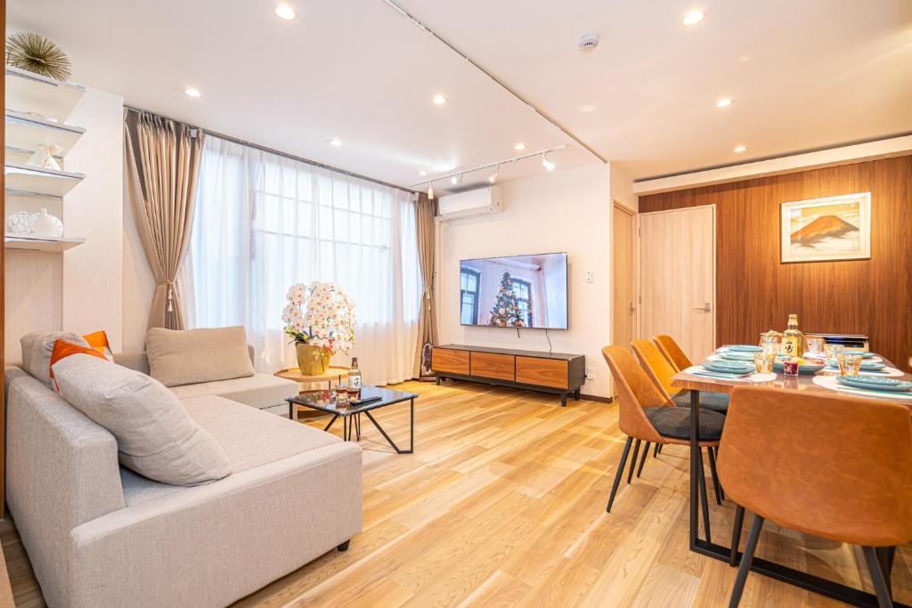 Asakusa,Ginza,Ueno,Skytree,Stn&Conv 1min ,Family suite,45 Mins to Airport,Kiyoka Villa 清禾的休息区