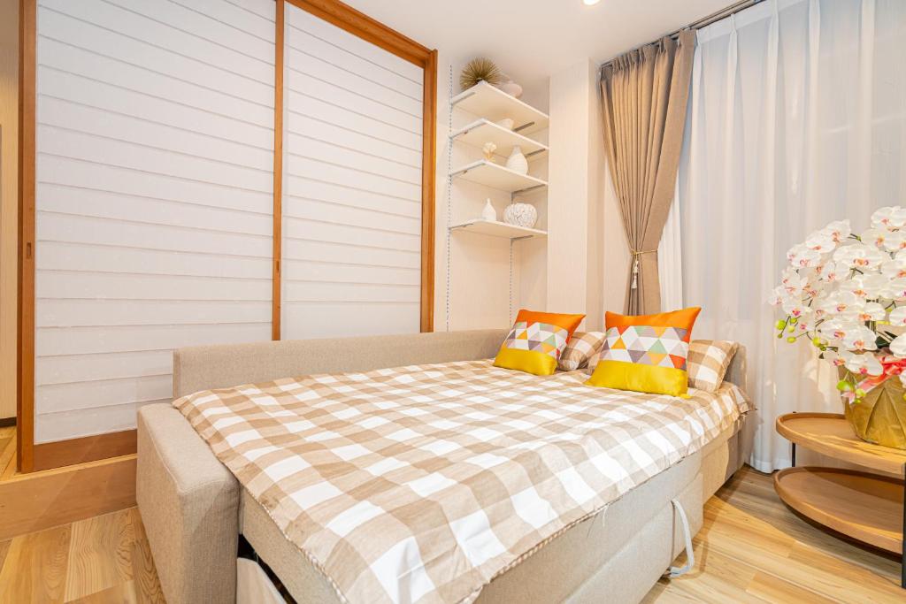 Asakusa,Ginza,Ueno,Skytree,Stn&Conv 1min ,Family suite,45 Mins to Airport,Kiyoka Villa 清禾客房内的一张或多张床位