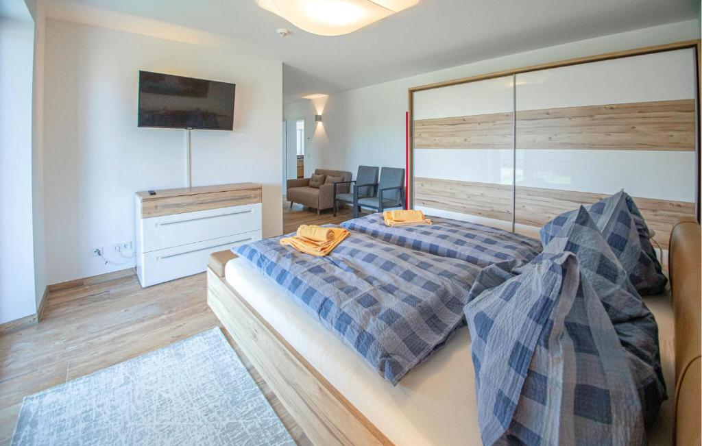 Postel nebo postele na pokoji v ubytování Ferienhaus In Kapfenstein