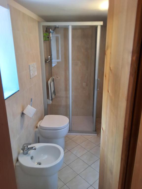 Koupelna v ubytování Casa di Bruna