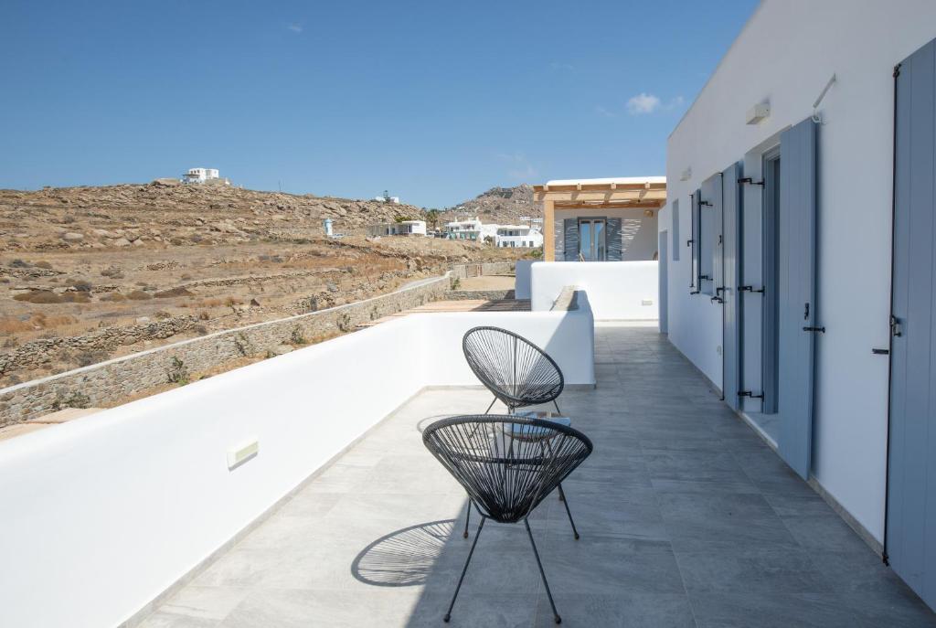 Balkón alebo terasa v ubytovaní Miamis Villas Mykonos II