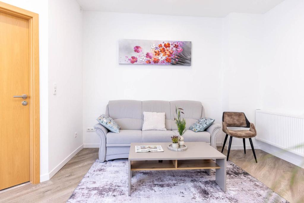 Posezení v ubytování NEU I Ferienwohnung Jasmin
