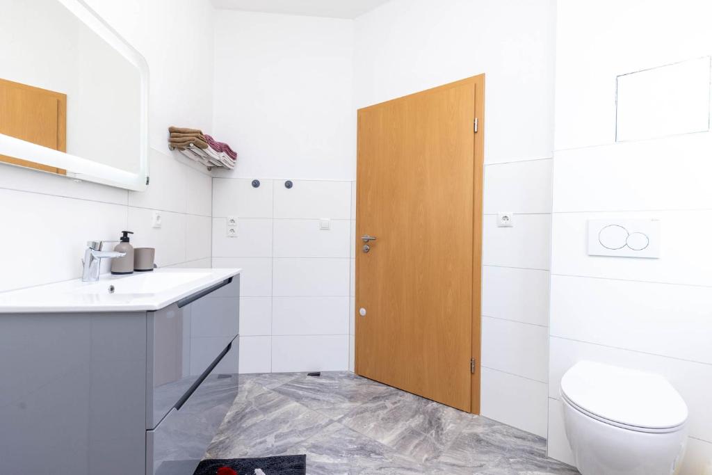 Koupelna v ubytování NEU I Ferienwohnung Jasmin