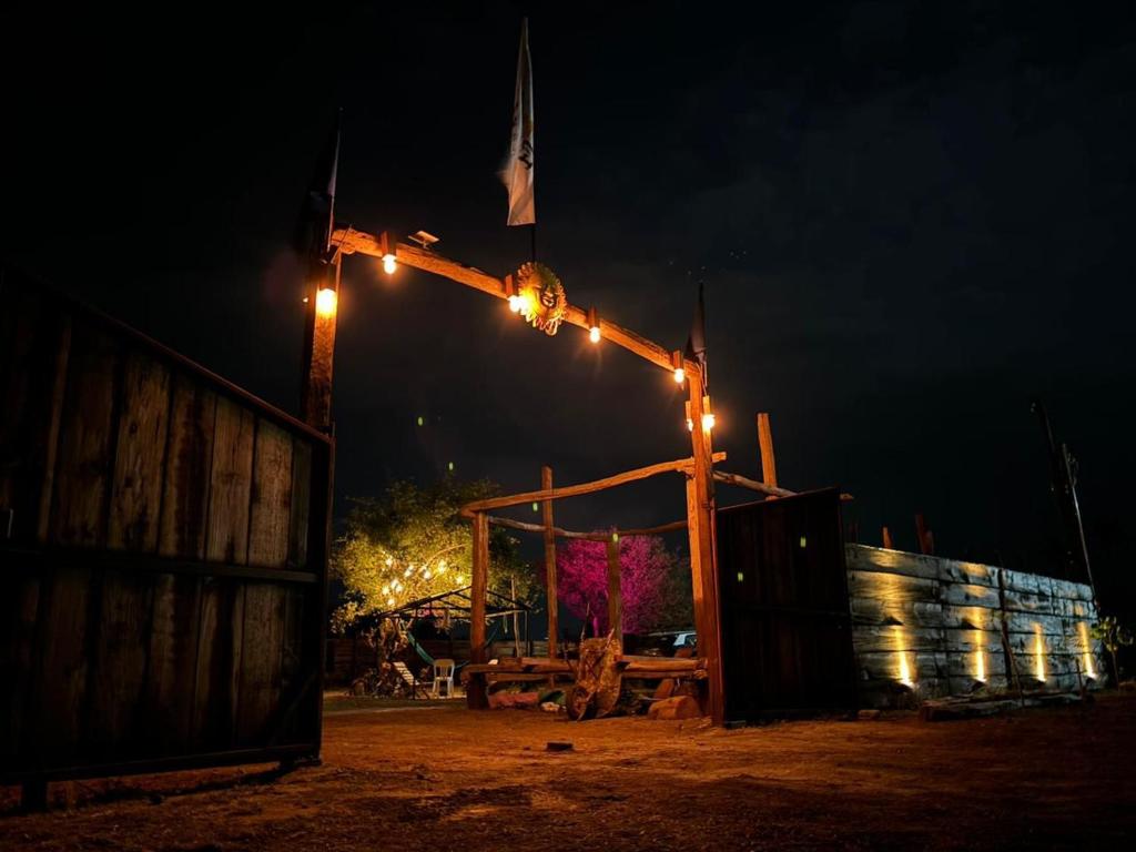 Unión HidalgoにあるCabañas El Solの夜の灯火