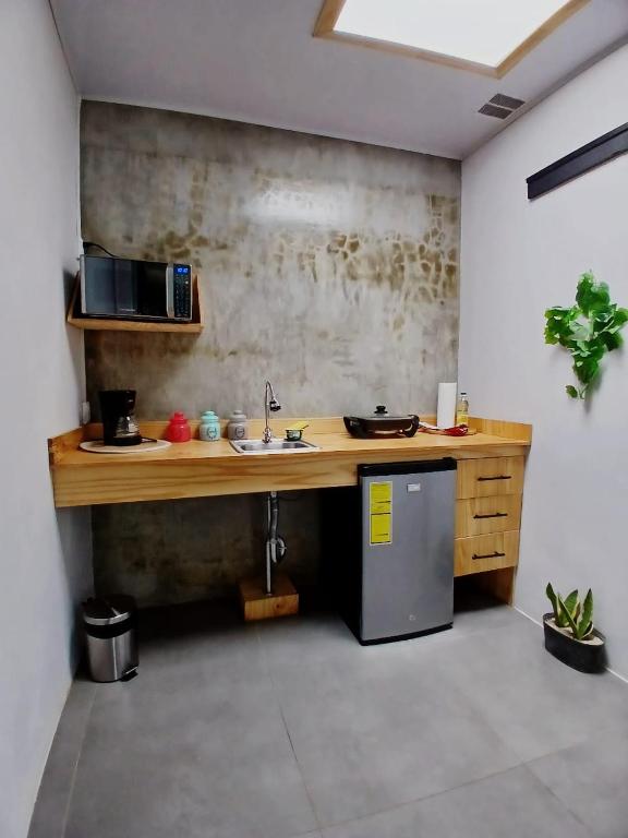 Kuchyň nebo kuchyňský kout v ubytování SJO Green Casita