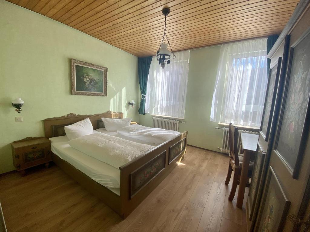 Postel nebo postele na pokoji v ubytování Pension Walther