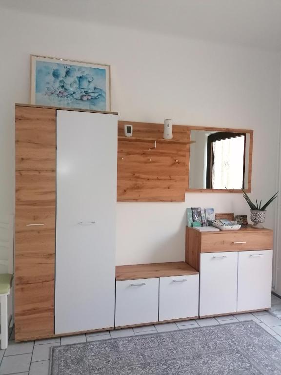 Kuchyň nebo kuchyňský kout v ubytování Ferienhaus klein und fein