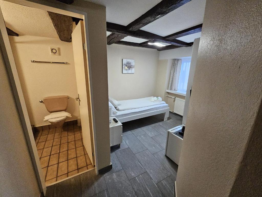 Postel nebo postele na pokoji v ubytování Hotel Surselva