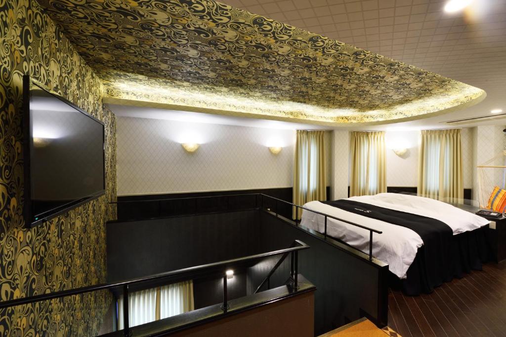 TV a/nebo společenská místnost v ubytování Hotel S