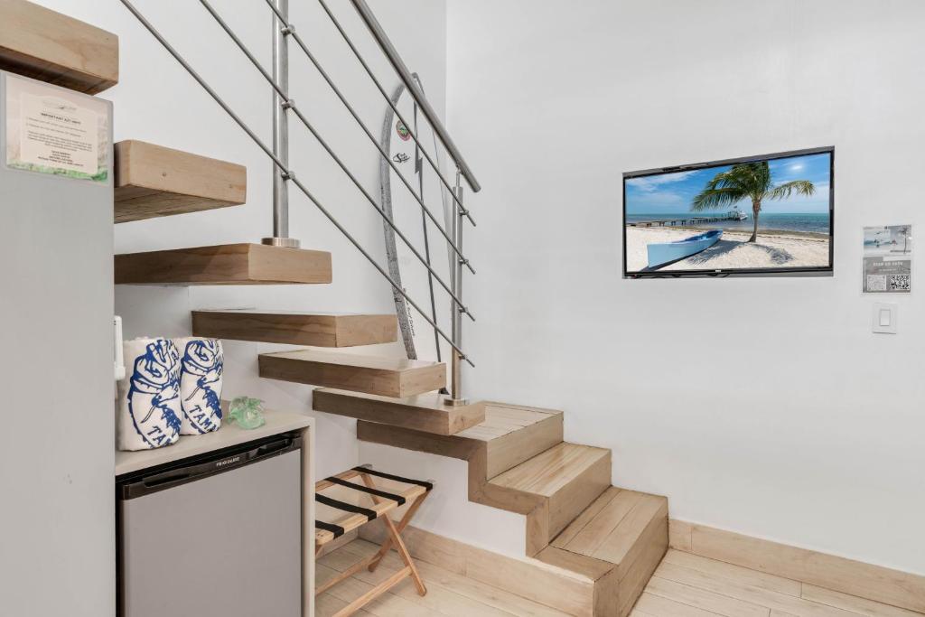 TV a/nebo společenská místnost v ubytování Iguana Surf Camp