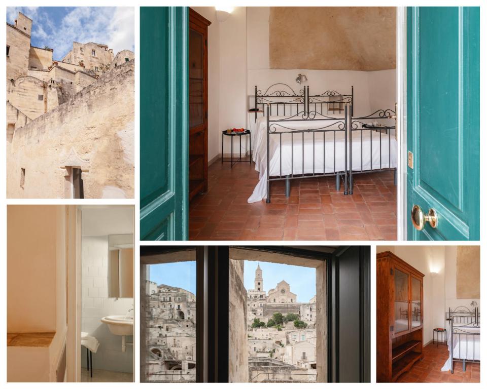A bed or beds in a room at Hotel Sassi