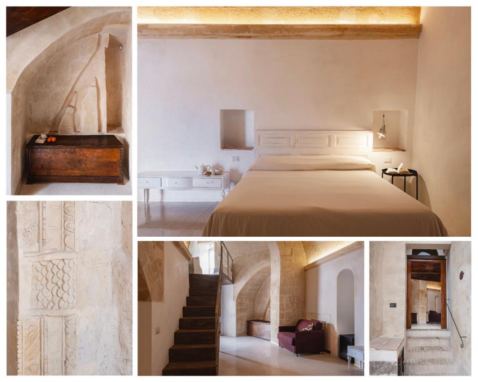 A bed or beds in a room at Hotel Sassi