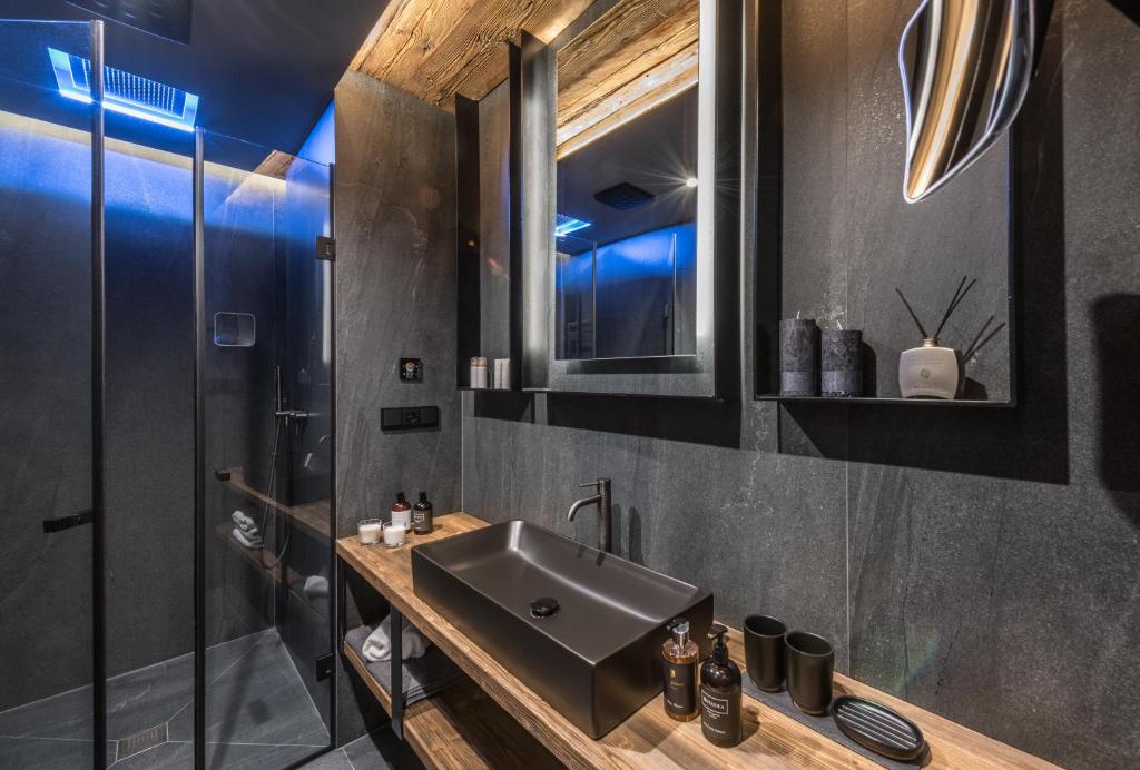 Koupelna v ubytování Hotel Královka