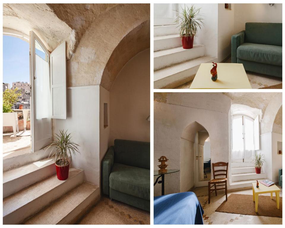 A seating area at Hotel Sassi