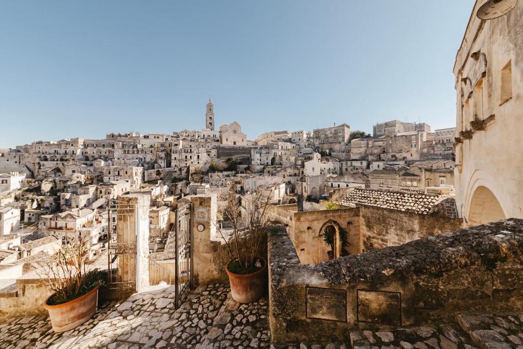 Nespecifikovaný výhled na destinaci Matera nebo výhled na město při pohledu z hotelu