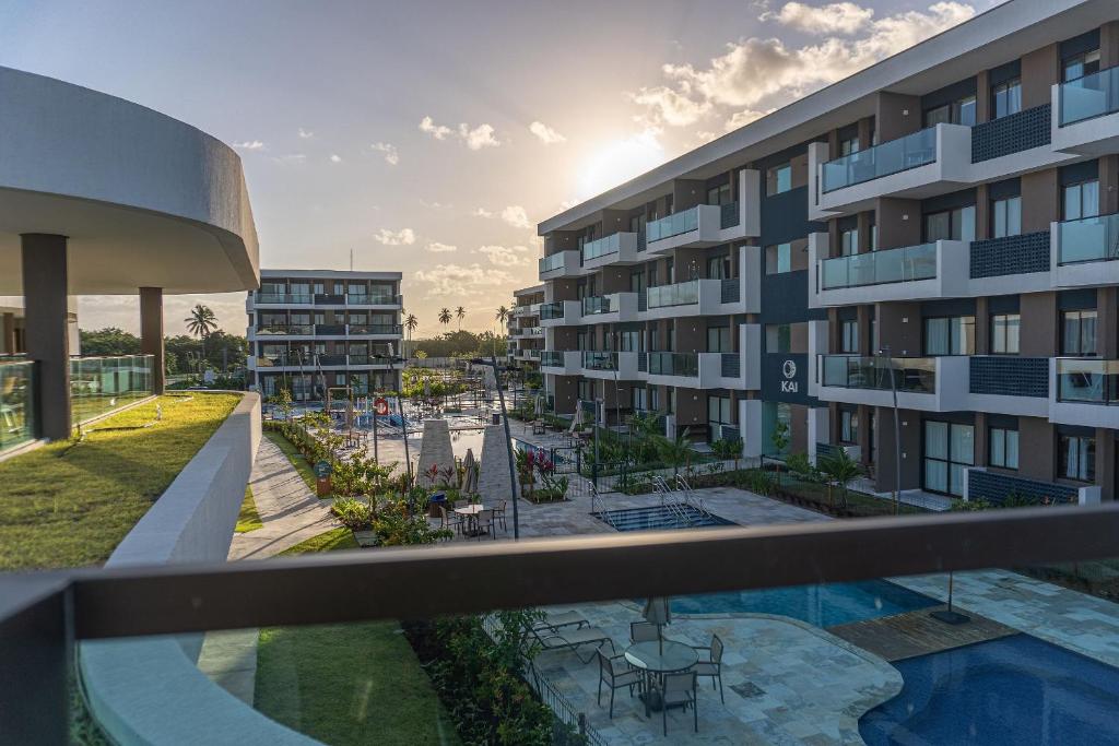 a view from the balcony of a building at Makia Beach Experience Muro Alto Porto de Galinhas in Ipojuca