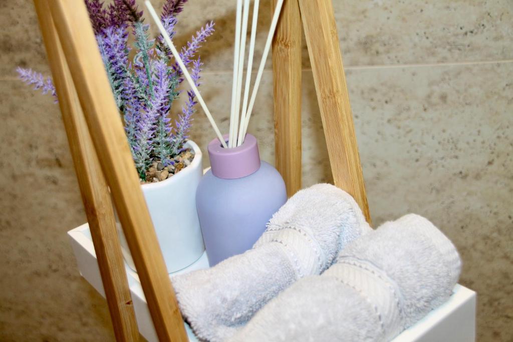 Kylpyhuone majoituspaikassa Aspectus apartmani Divcibare