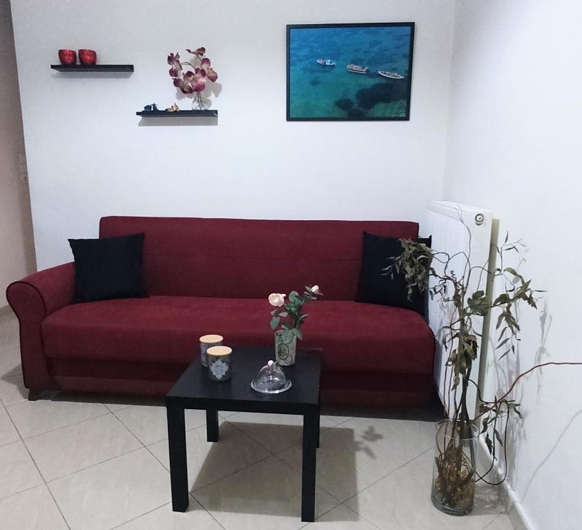 Posezení v ubytování Ampolias rooms Messolonghi