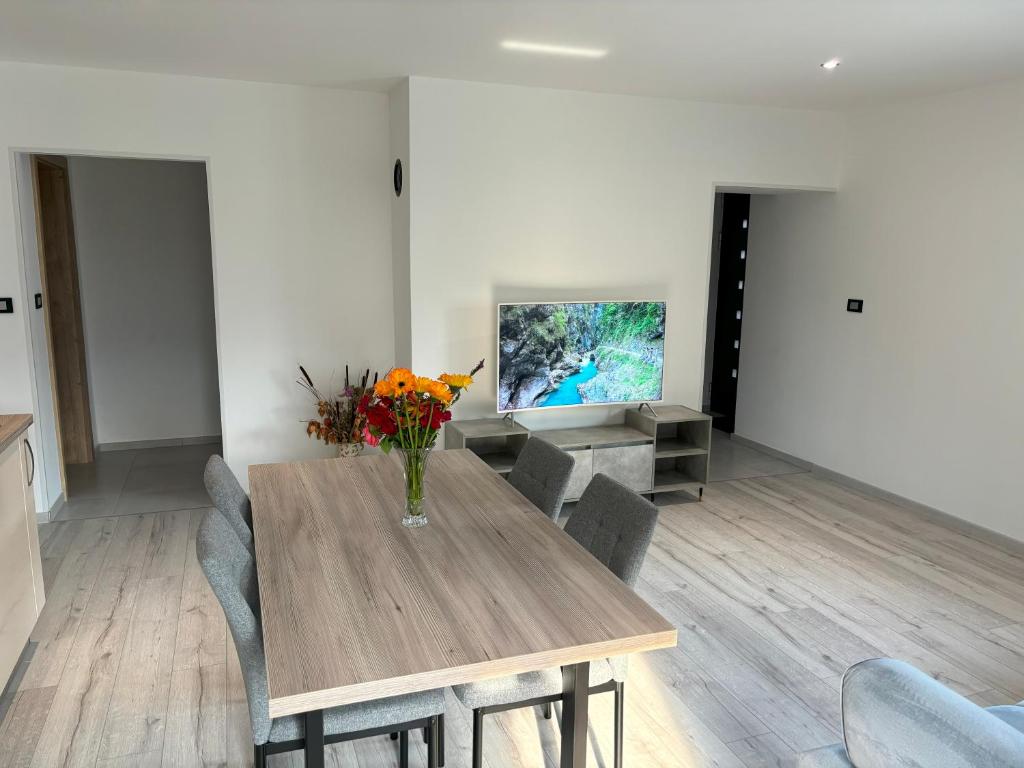 TV a/nebo společenská místnost v ubytování Livan Apartment