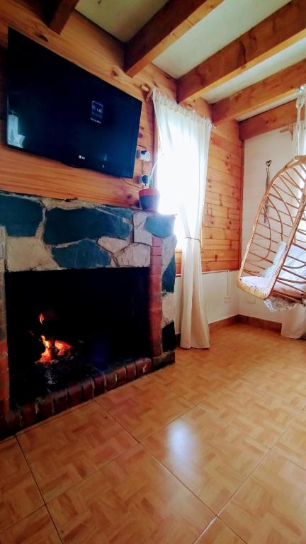 Postel nebo postele na pokoji v ubytování Cabaña los teros
