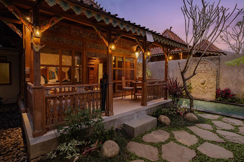 Zahrada ubytování Uddhara Ubud Villa