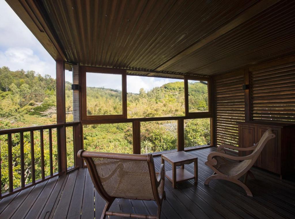 Balkón nebo terasa v ubytování ORIGIN Eco Chalet