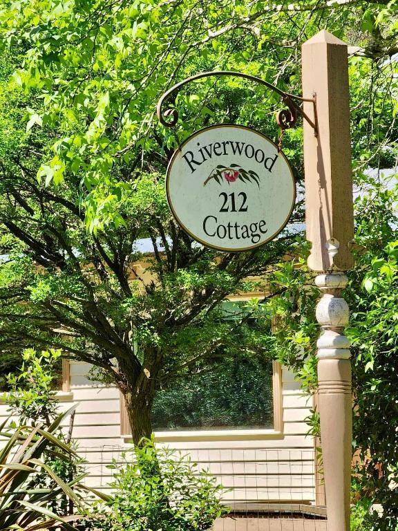a sign for at Riverwood Cottage, accessible accommodation in Warburton