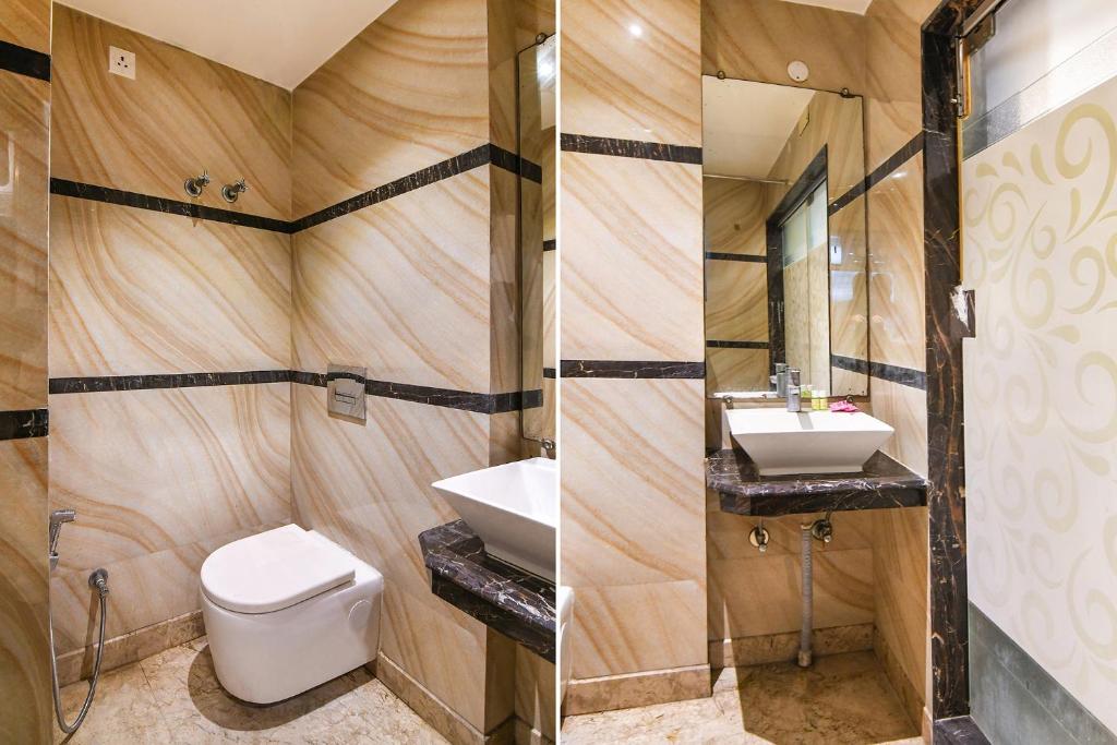 Koupelna v ubytování FabHotel Prime Goodwill