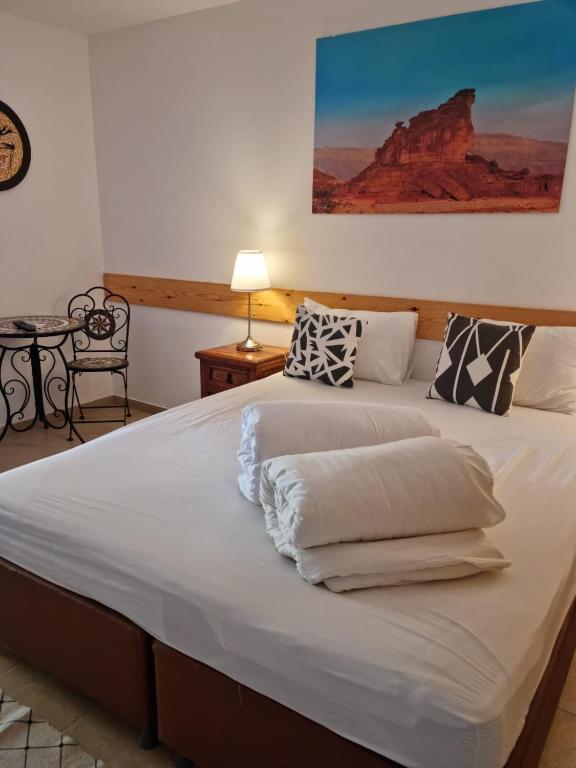 Postel nebo postele na pokoji v ubytování Elifaz Desert Experience Holiday