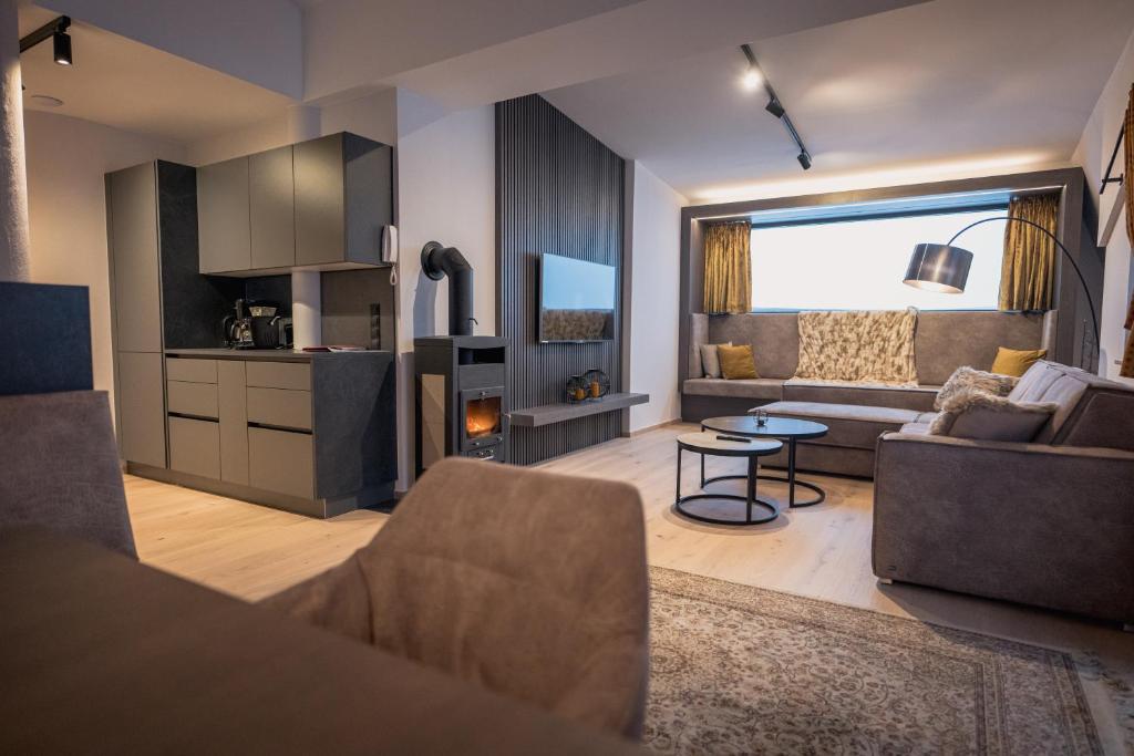 Posezení v ubytování Appartement Hutegger