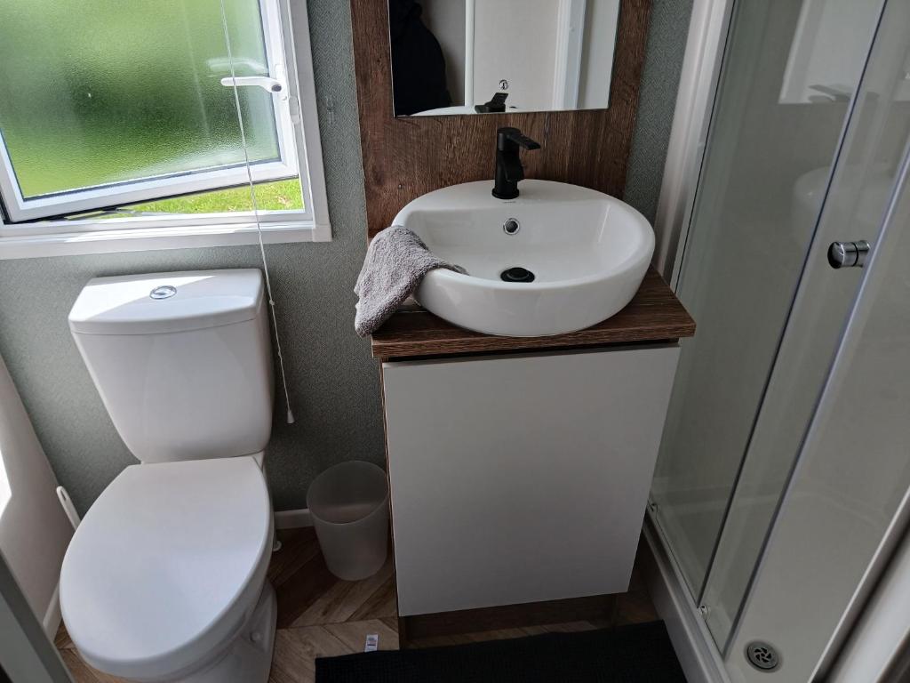 Koupelna v ubytování 3-Bed Caravan - Haven Lakeland Leisure Park