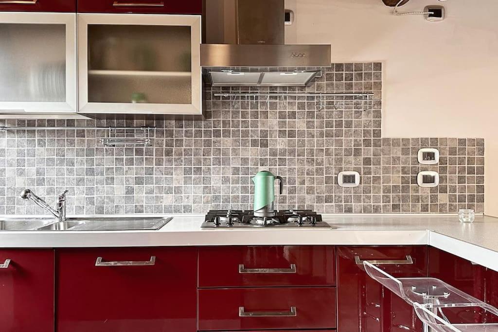 Kuchyň nebo kuchyňský kout v ubytování Loft Naevio