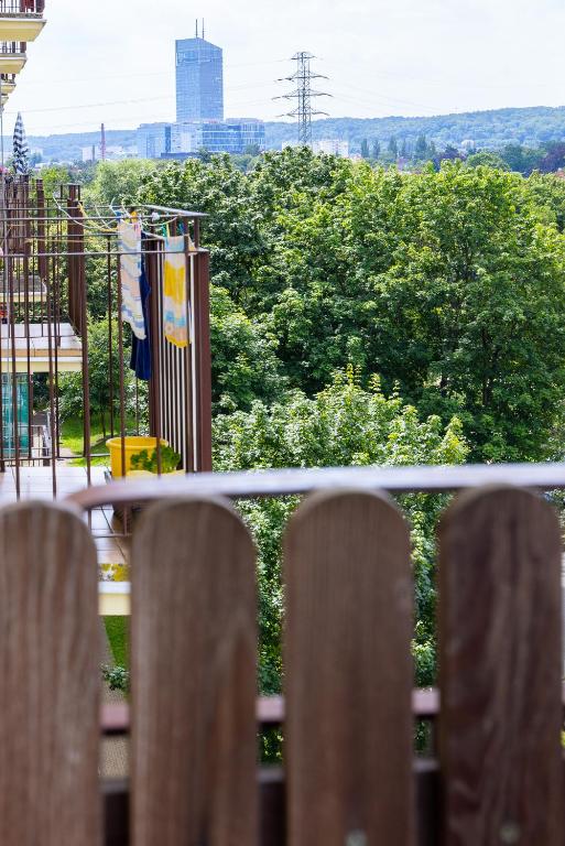 Balkón alebo terasa v ubytovaní Bądkowski Gdańsk Jelitkowo