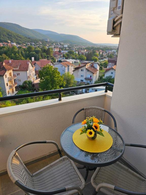Balkón nebo terasa v ubytování SOUL Apartman