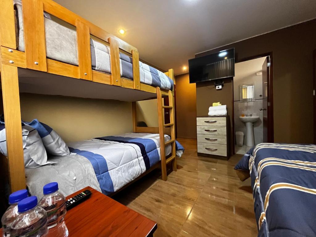 Postel nebo postele na pokoji v ubytování Matty House