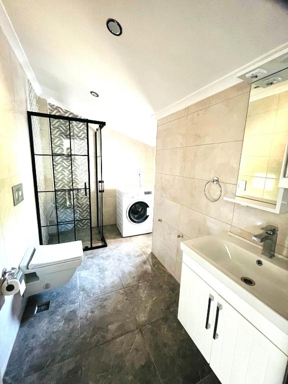 Koupelna v ubytování Premium Homes