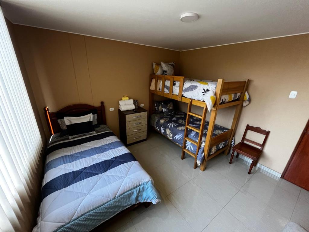 Postel nebo postele na pokoji v ubytování Matty House