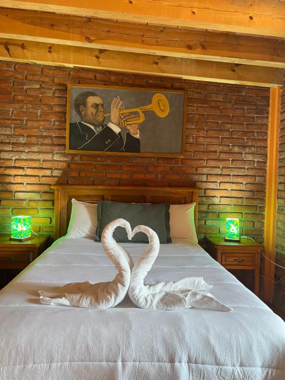 Postel nebo postele na pokoji v ubytování Casa Diez-59 Guanajuato Capital