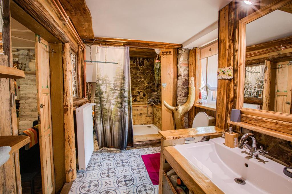 Koupelna v ubytování Tatra Magic