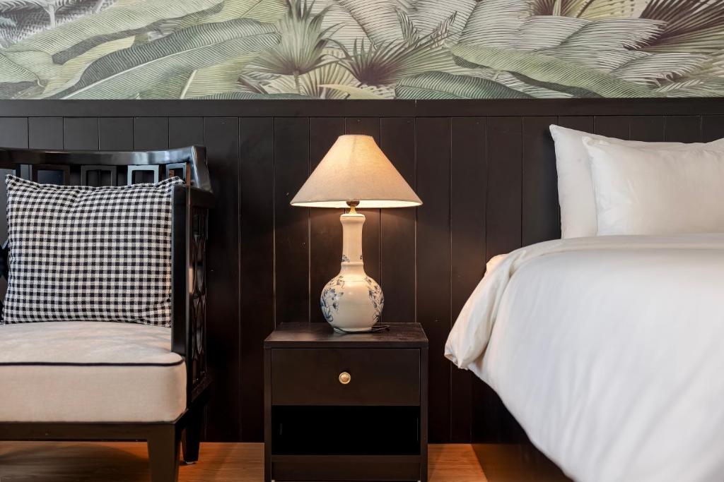 Postel nebo postele na pokoji v ubytování San Premium Hotel