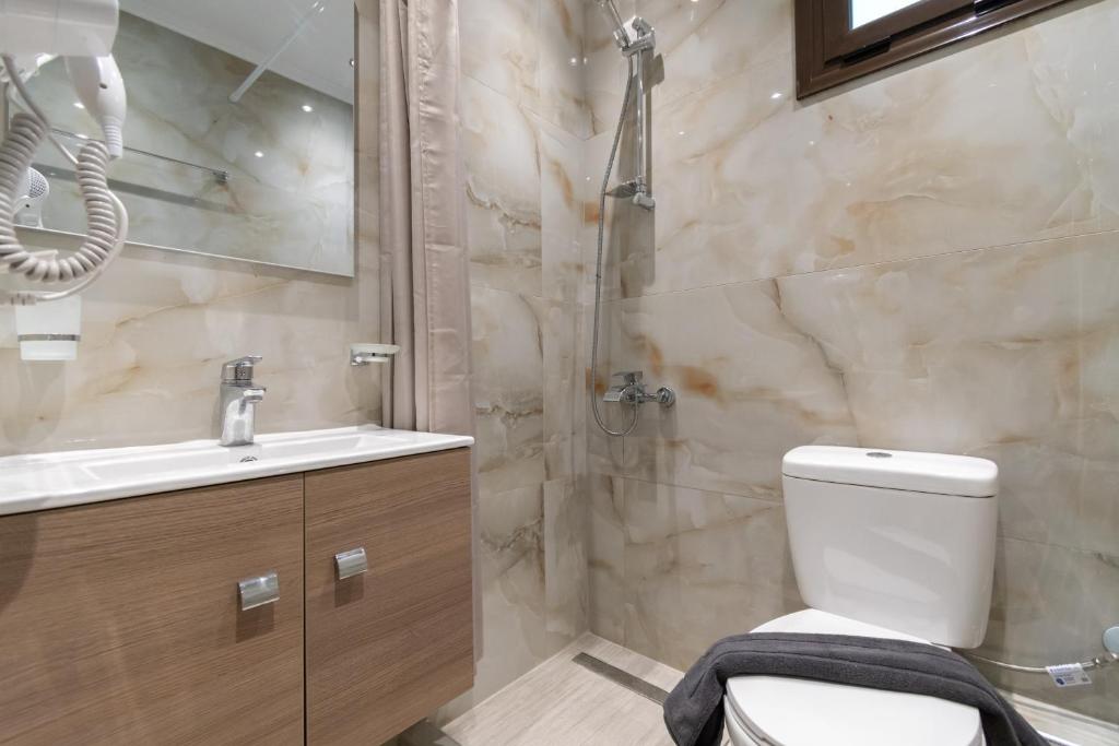 Koupelna v ubytování Hotel Petunia