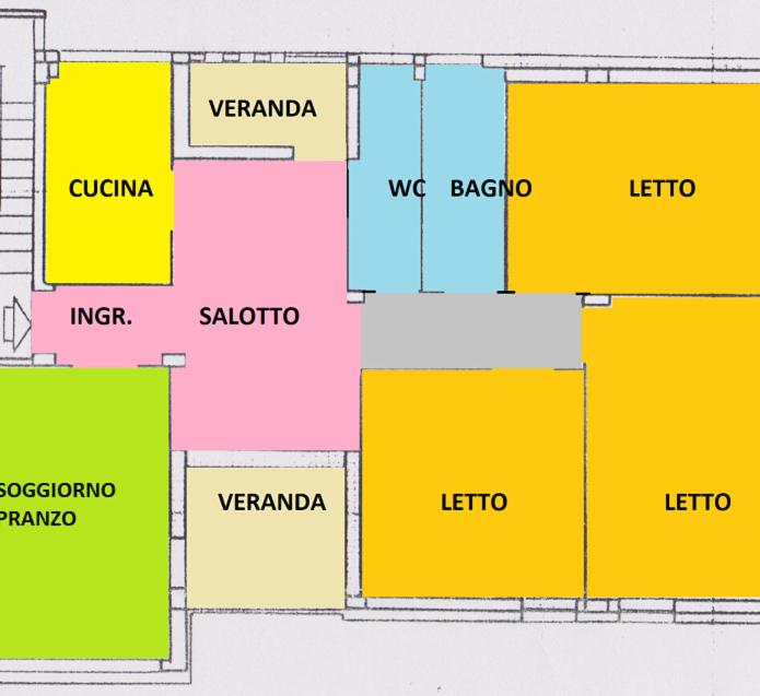 a plan of the city of veranda at Appartamento Da Concetta - Via Paolucci in Vasto