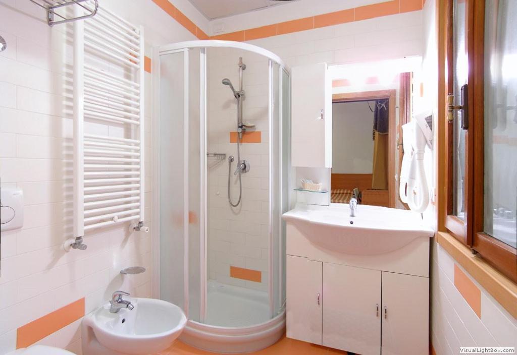 Koupelna v ubytování Hotel Da Bepi